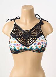 Haut de maillot de bain stretch haut triangles noir DESPI femme