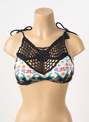 Haut de maillot de bain stretch haut triangles noir DESPI femme