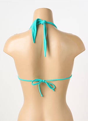 Haut de maillot de bain fermeture liens à nouer haut triangles bleu DESPI femme