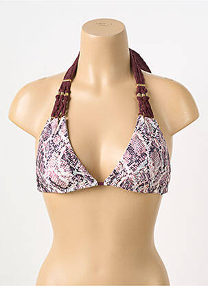 Haut de maillot de bain fermeture liens à nouer haut triangles violet DESPI femme