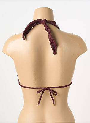 Haut de maillot de bain fermeture liens à nouer haut triangles violet DESPI femme