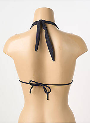 Haut de maillot de bain fermeture liens à nouer haut triangles noir DESPI femme