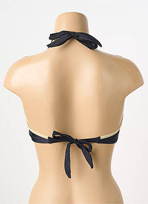 Haut de maillot de bain fermeture liens à nouer haut triangles noir DESPI femme