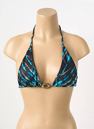 Haut de maillot de bain fermeture liens à nouer haut triangles noir DESPI femme