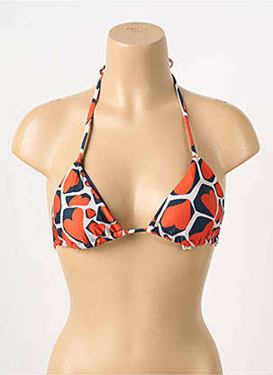 Haut de maillot de bain fermeture liens à nouer haut triangles orange RIO DE SOL femme