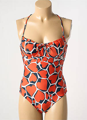 Haut de maillot de bain bretelles élastiquées ajustables orange RIO DE SOL femme