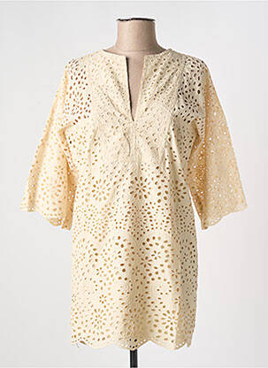 Robe courte manches 3/4 manches 3/4 beige VANESSA BRUNO femme