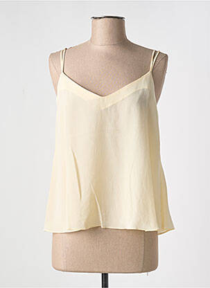 Top manches bretelles ajustables fines bretelles beige MOMONI femme