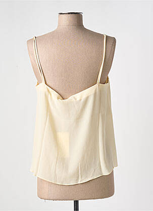 Top tissage crêpe fines bretelles beige MOMONI femme