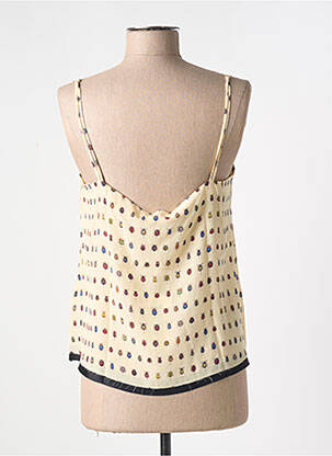 Top manches bretelles ajustables fines bretelles beige MOMONI femme