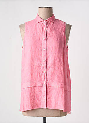 Chemisier coupe droite sans manche rose ROSSO 35 femme
