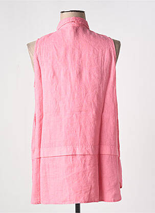 Chemisier coupe droite sans manche rose ROSSO 35 femme