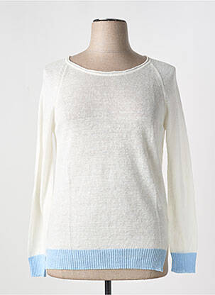 Pull coupe cintrée manches longues blanc ROSSO 35 femme