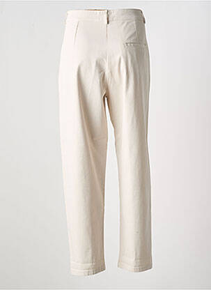 Pantalon droit stretch taille normale beige 8PM femme