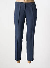 Pantalon 7/8 tissage popeline taille normale bleu POMANDERE femme