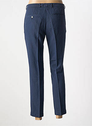 Pantalon 7/8 tissage popeline taille normale bleu POMANDERE femme