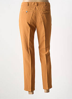 Pantalon 7/8 tissage popeline taille normale marron POMANDERE femme