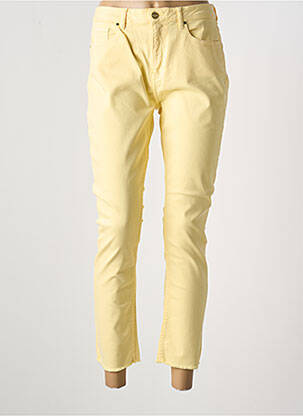 Jeans coupe slim stretch taille normale jaune MAX & MOI femme