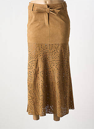 Jupe longue marron VENTCOUVERT pour femme
