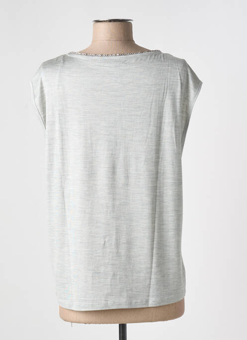 T-shirt stretch manches courtes gris MAJESTIC FILATURES femme