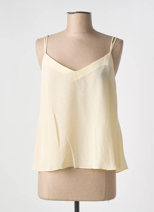 Top manches bretelles ajustables fines bretelles beige MOMONI femme