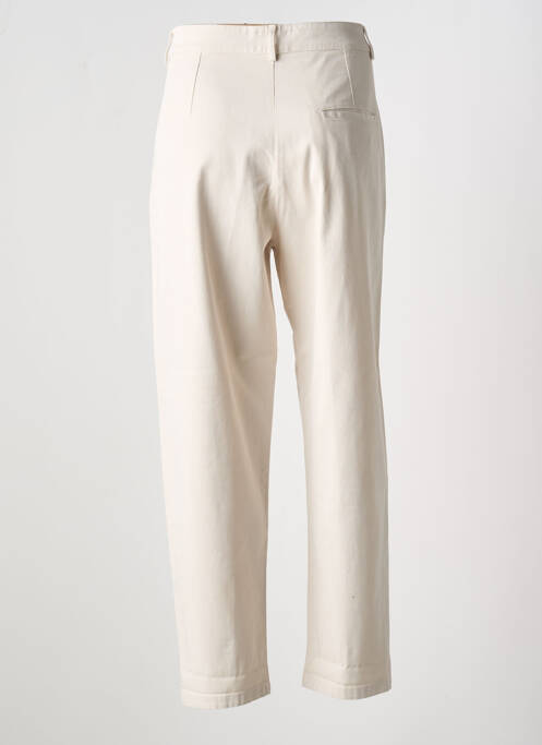 Pantalon droit stretch taille normale beige 8PM femme