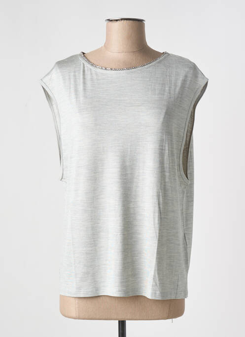 T-shirt gris MAJESTIC FILATURES pour femme