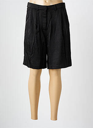 Short coupe fluide taille haute noir ICHI femme
