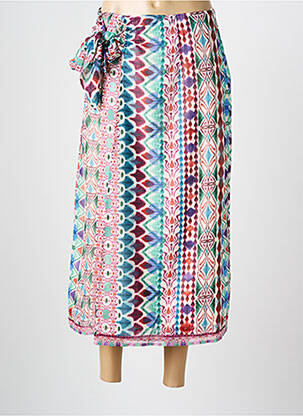 Jupe longue imprimé fantaisie rose MOLLY BRACKEN femme