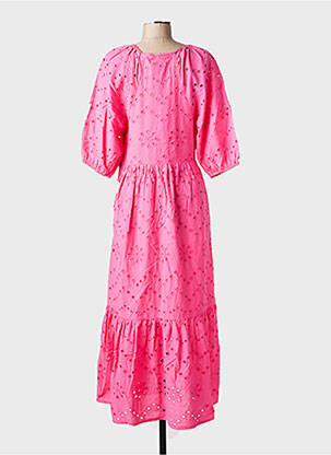 Robe longue manches courtes manches courtes rose MOLLY BRACKEN femme