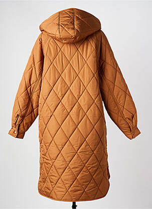 Doudoune poches a capuche orange ICHI femme