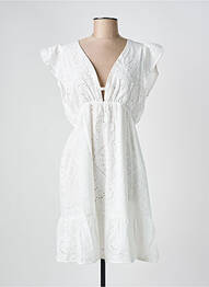 Robe mi-longue manches courtes manches courtes blanc MOLLY BRACKEN femme