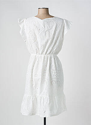 Robe mi-longue manches courtes manches courtes blanc MOLLY BRACKEN femme