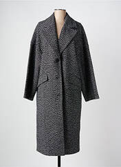 Manteau long noir ICHI pour femme seconde vue