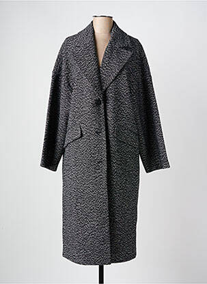 Manteau long noir ICHI pour femme