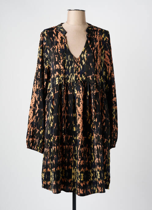 Robe courte manches longues manches longues noir MOLLY BRACKEN femme