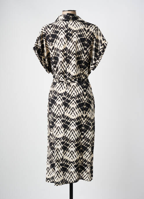 Robe mi-longue coupe fluide manches courtes noir MOLLY BRACKEN femme