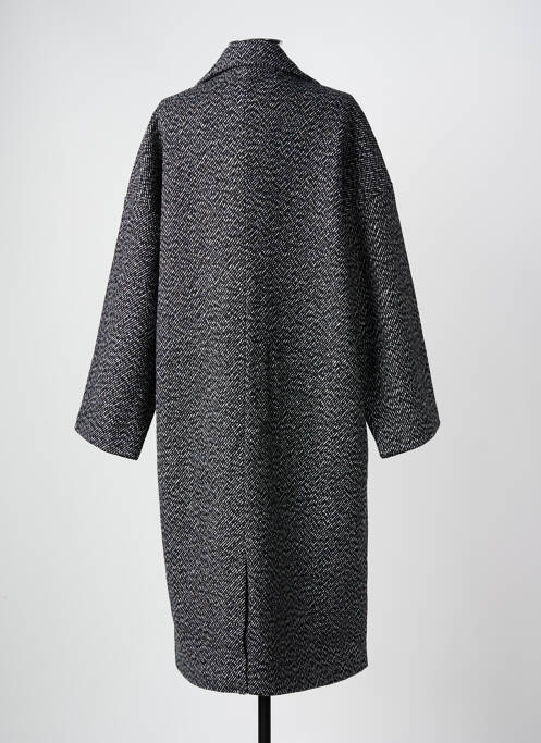 Manteau long noir ICHI femme