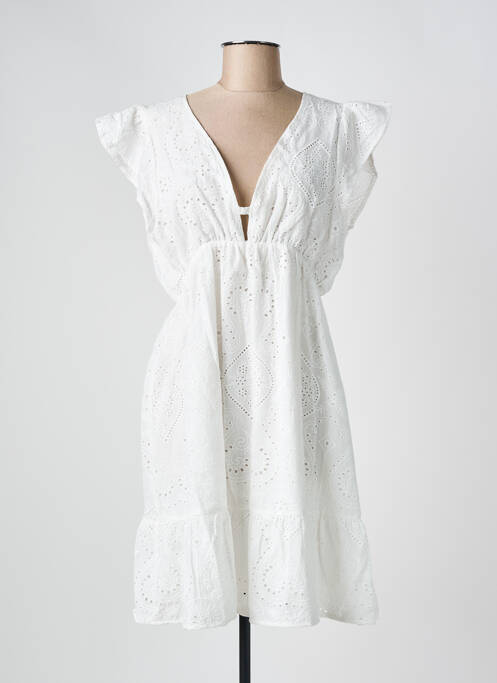 Robe mi-longue blanc MOLLY BRACKEN pour femme