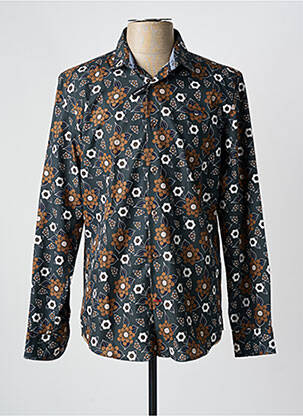 Chemise manches longues vert DELAHAYE pour homme