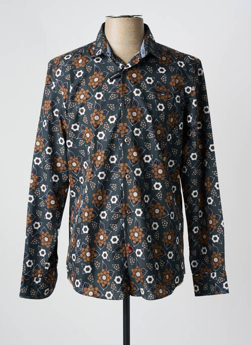 Chemise manches longues vert DELAHAYE pour homme