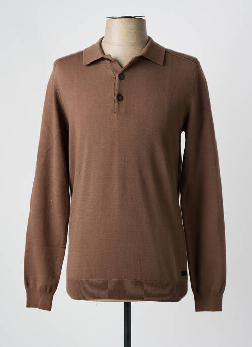 Polo marron TEDDY SMITH pour homme