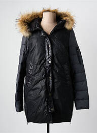 Doudoune poches a capuche noir ARELINE femme