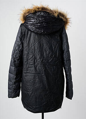 Doudoune manches longues a capuche noir ARELINE femme
