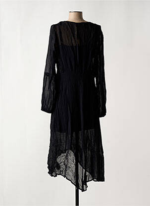 Robe mi-longue manches longues manches longues noir CREAM femme