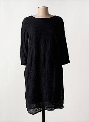 Robe mi-longue manches 3/4 manches 3/4 noir CECIL femme