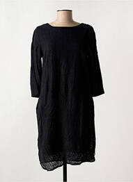 Robe mi-longue manches 3/4 manches 3/4 noir CECIL femme
