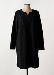 Robe mi-longue manches longues manches longues noir CECIL femme