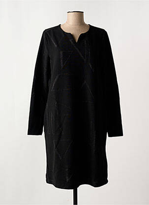 Robe mi-longue manches longues manches longues noir CECIL femme