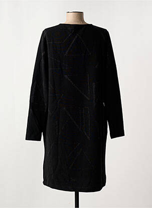 Robe mi-longue manches longues manches longues noir CECIL femme